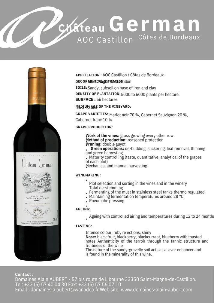 Chateau German 2018 - 750ml
