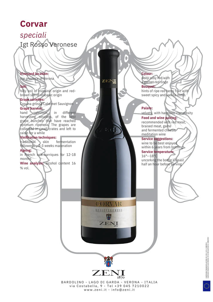 Zeni Corvar IGT Rosso Veronese 2019 - 750ml
