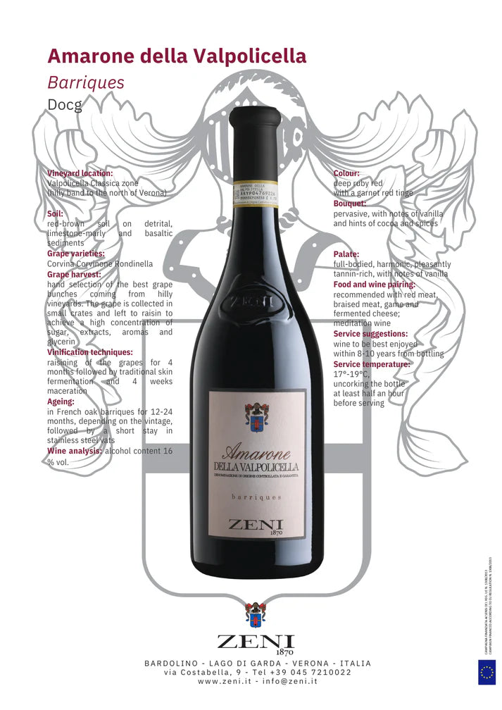 Zeni Amarone Della Valpolicella Classico Barriques 2017 - 750ml