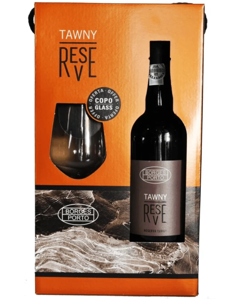Borges Porto Reserve Tawny Gjafakassi m/ Borges Portvínsglasi  - 750ml