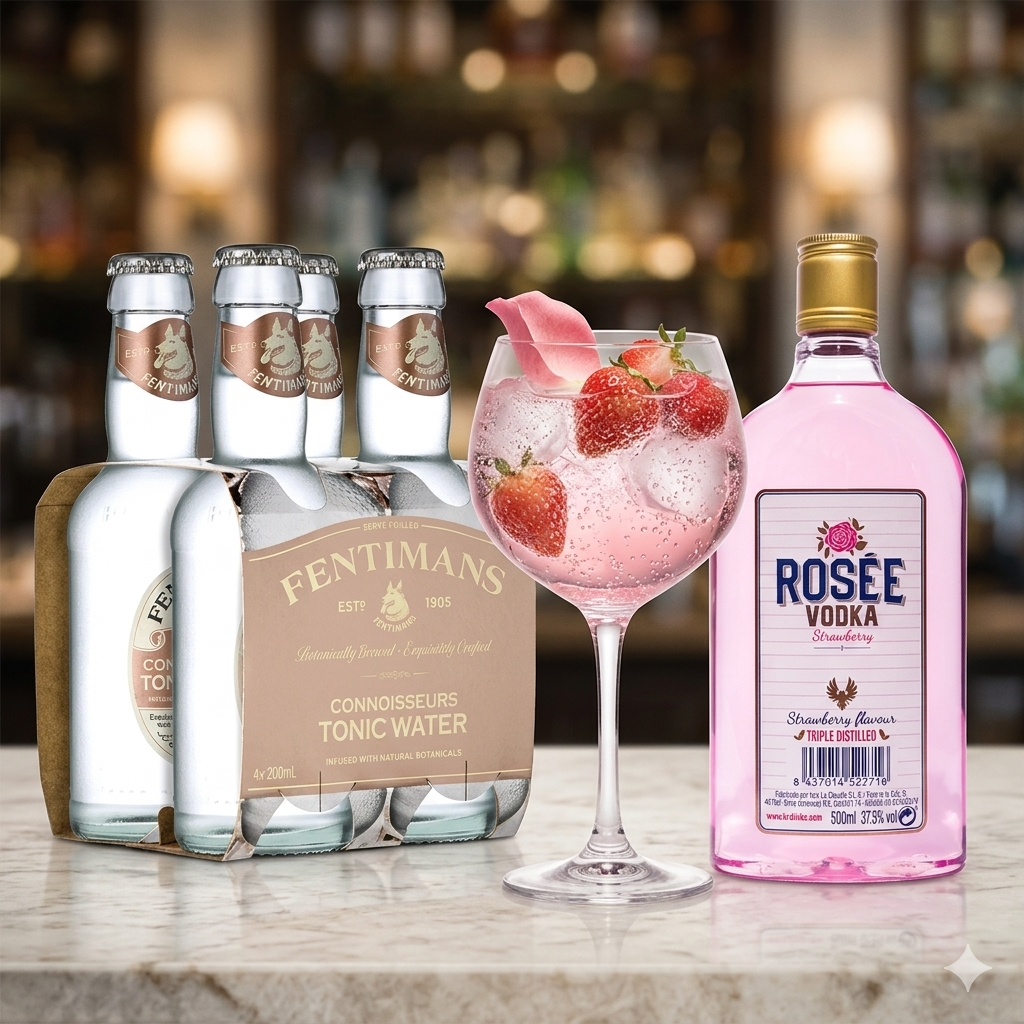 Gin Rosée Strawberry 700ml x Fentimans Connoisseurs Tonic