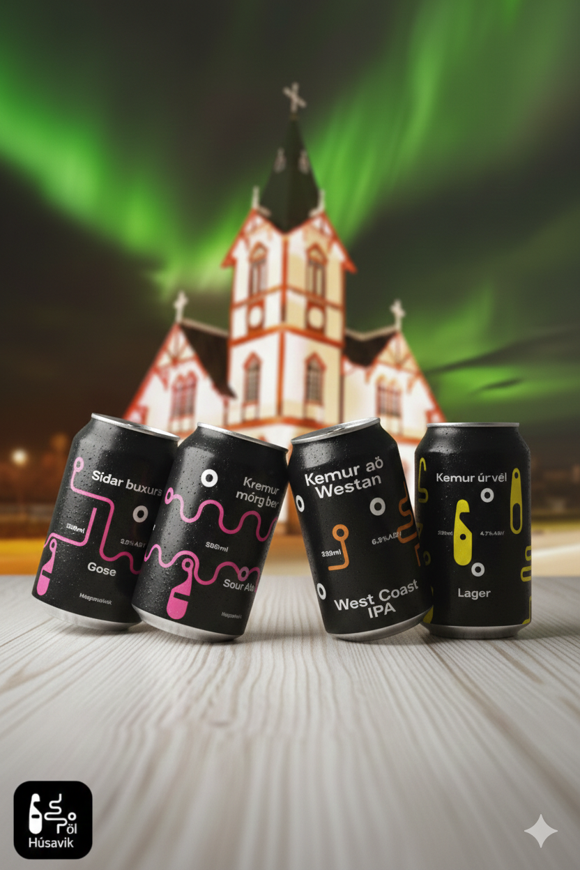 Húsavík Öl Bland í Kippu - 4pack