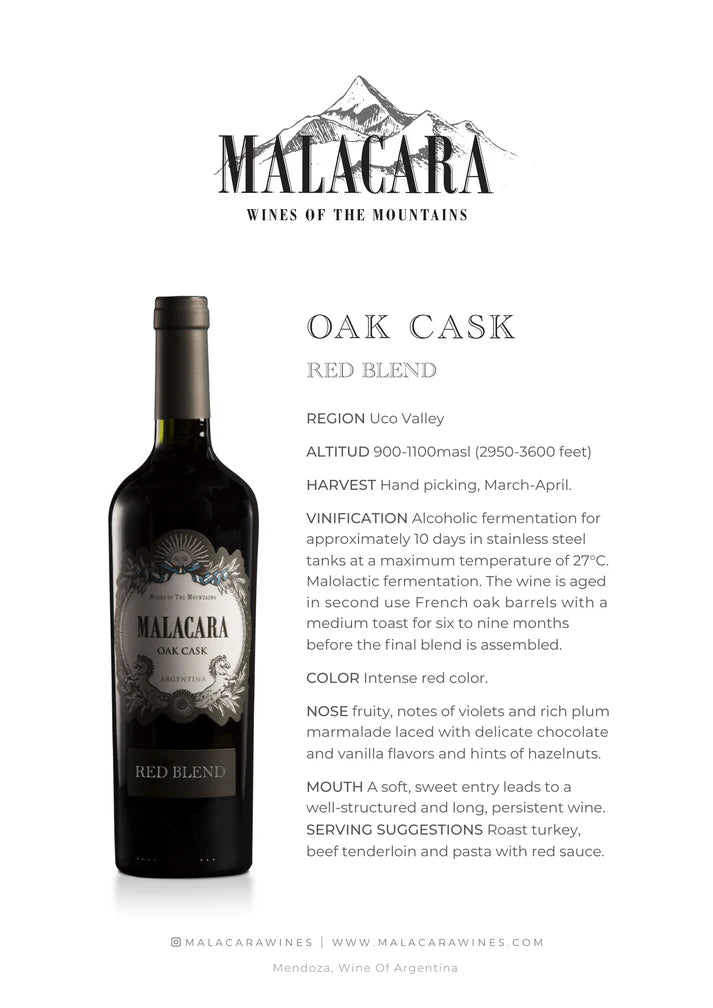 Marcelo Pelleriti Malacara Oak Cask Red Blend 2018 - 750ml